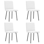 vidaXL Chaises à manger lot de 4 blanc similicuir