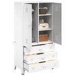 vidaXL Garde-robe Blanc 90x50x180 cm Métal