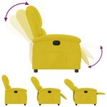 vidaXL Fauteuil inclinable électrique jaune velours