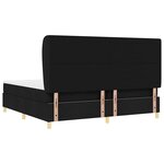 vidaXL Lit à ressorts avec matelas gris foncé 90x190 cm Noir