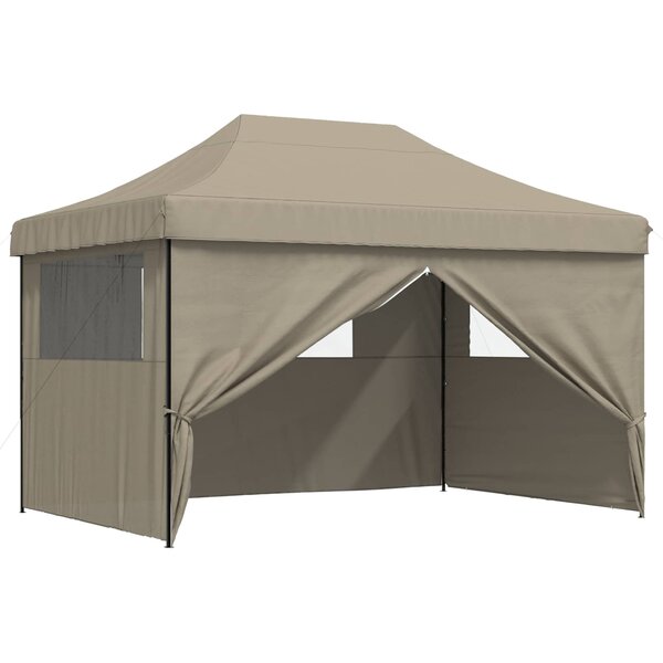 vidaXL Tente de fête 279 x 410 x 315 cm Taupe Tissu Oxford
