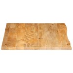 vidaXL Dessus de table à bord vivant 100x80x2 5cm bois massif manguier