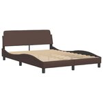 vidaXL Cadre de lit sans matelas Hvar marron 140x190 cm similicuir