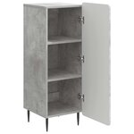vidaXL Buffet Gris béton 34 5 x 33 x 92 cm Bois d'ingénierie