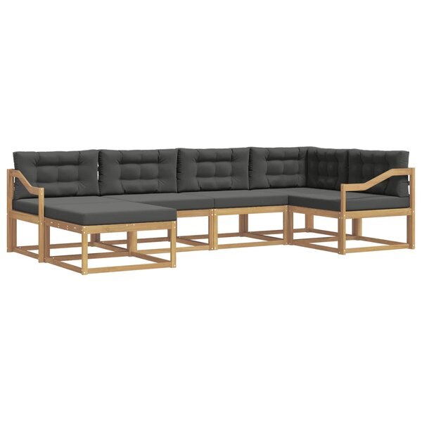 vidaXL Ensemble de canapés d'extérieur 5 pc Blanc et anthracite