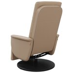 vidaXL Fauteuil inclinable de massage repose-pieds cappuccino
