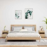 vidaXL Armoires de chevet avec lumières LED 2 Pièces chêne sonoma