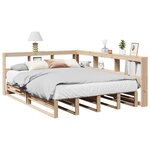 vidaXL Lit bibliothèque sans matelas 140x200 cm bois massif de pin
