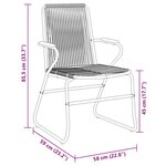 vidaXL Ensemble de salle à manger pour jardin 5 Pièces Noir Rattan PVC