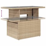 vidaXL Salon de jardin 11 Pièces avec coussins beige résine tressée