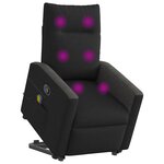 vidaXL Fauteuil de massage inclinable Noir Tissu