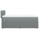 vidaXL Sommier à lattes de lit et matelas Gris clair 90x190 cm Tissu