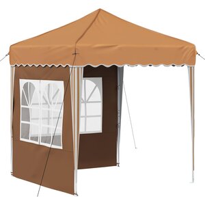 vidaXL Tente de fête pop-up 195 x 195 x 245 cm Beige Tissu Oxford