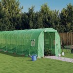 vidaXL Serre avec cadre en acier vert 24 m² 12x2x2 m