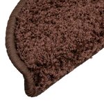 vidaXL Tapis d'escalier 30 pièces 56 x 17 x 3 cm Marron Demi-rond