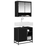 vidaXL Ensemble de mobilier de salle de bain 2 Pièces Chêne noir