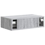 vidaXL Table d'appoint murale 59 x 34 5 x 17 cm Bois d'ingénierie