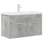 vidaXL Armoire lavabo de salle de bain avec bassin intégré et robinet