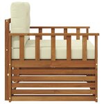 vidaXL Canapé d’extérieur Bois d'acacia massif et polyester