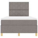 vidaXL Lit à ressorts avec matelas Taupe 120 x 200 cm tissu