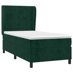 vidaXL Sommier à lattes de lit avec matelas Vert foncé 90x190 cm