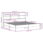 vidaXL Lit bibliothèque sans matelas blanc 180x200 cm bois pin massif
