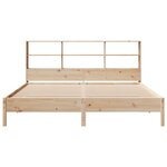 vidaXL Lit bibliothèque sans matelas 200x200 cm bois massif de pin