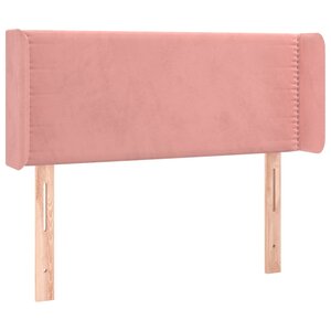 vidaXL Tête de lit avec oreilles Rose 103x16x78/88 cm Velours