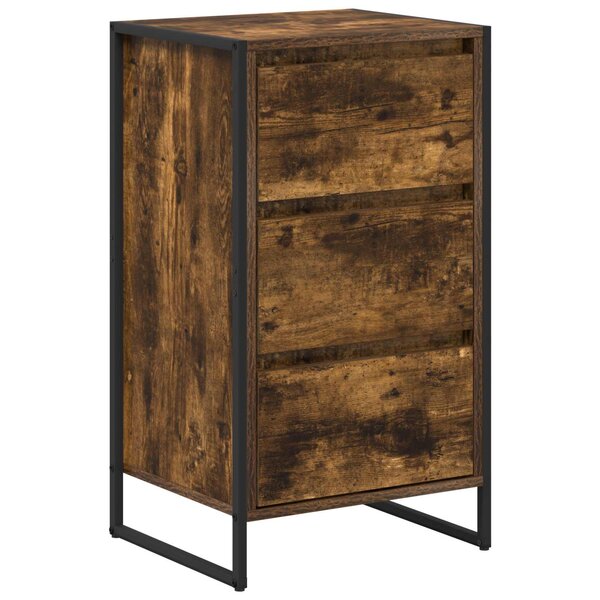 vidaXL Buffet Chêne Fumé 42 x 36 x 75.5 cm Bois d'ingénierie
