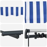 vidaXL Auvent Rétractable Bleu 250 x 200 cm tissu