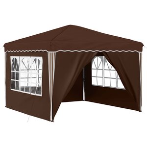 vidaXL Tente de fête pop-up 288 x 288 x 245 cm Marron Tissu Oxford