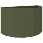 vidaXL Jardinière Vert olive 90 x 45 x 50 cm Acier