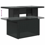 vidaXL Salon de jardin 6 Pièces avec coussins noir résine tressée