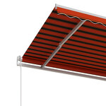 vidaXL Auvent rétractable automatique 350x250 cm Orange et marron