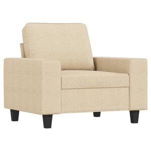 vidaXL Fauteuil Crème 60 cm Tissu