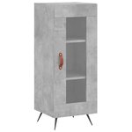 vidaXL Buffet haut Gris béton 34 5x34x180 cm Bois d'ingénierie