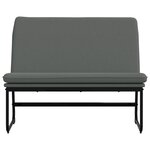 Banc banquette 100 x 75 x 76 cm tissu gris foncé 02_0010627