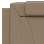 vidaXL Lit avec matelas cappuccino 100x200 cm similicuir