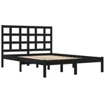 vidaXL Cadre de lit sans matelas noir 200x200 cm bois massif