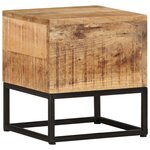 vidaXL Table d'appoint 30x30x33 cm Bois de manguier brut