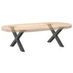 vidaXL Pieds de table basse en forme de X 2 pièces Anthracite 60 x (30-31) cm Acier