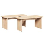 vidaXL Table basse 2 Pièces Naturel Bois massif en pin
