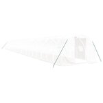 vidaXL Serre avec cadre en acier blanc 72 m² 24x3x2 m