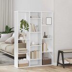 vidaXL Séparateur de pièce/Bibliothèque Blanc 100x24x140 cm