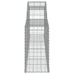 vidaXL Paniers à gabions arqués 20 Pièces 300x30x60/80 cm Fer galvanisé
