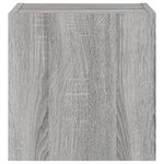 vidaXL Meuble TV mural avec lumières LED sonoma gris 30 5x35x30 cm