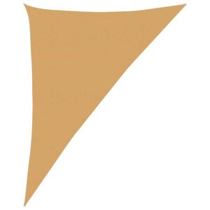 vidaXL Voile d'ombrage 160 g/m² triangulaire sable 4x5x6 8 m PEHD