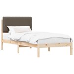 vidaXL Cadre de lit avec tête de lit rembourrée Taupe 80 x 200 cm