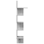 vidaXL Étagère d'angle murale sonoma gris 32x32x127 5 cm
