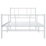 vidaXL Cadre de lit métal sans matelas avec pied de lit blanc 90x200cm
